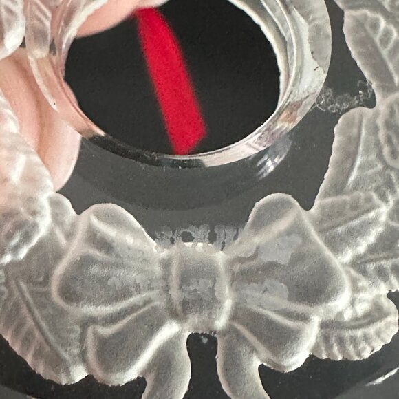 Marquis by Waterford Crystal Etched Wreath Ornament made in Germany - Picture 3 of 5